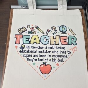 Colorful Teacher Tote Bag
